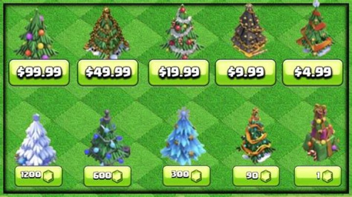 How do I get a Christmas tree in Clash of Clans?