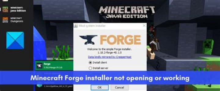 How do I open the Minecraft Forge installer?