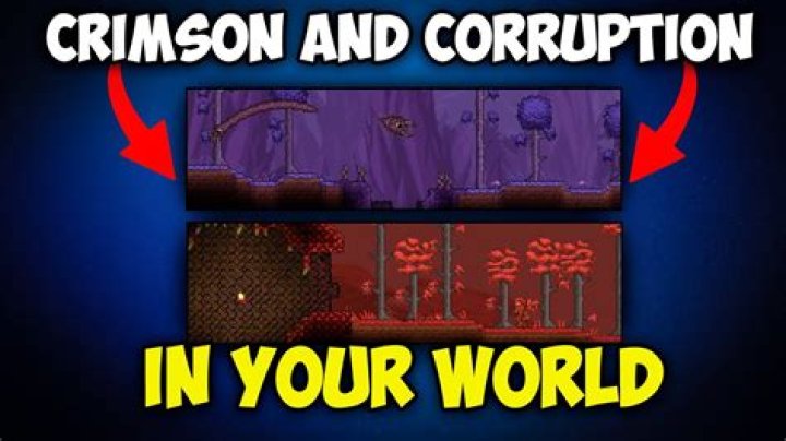 how do you get a crimson biome in a corruption world? [duplicate]