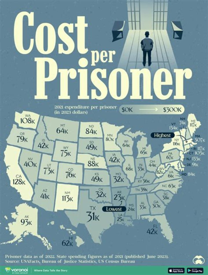 How much Mail is delivered per Prisoner?