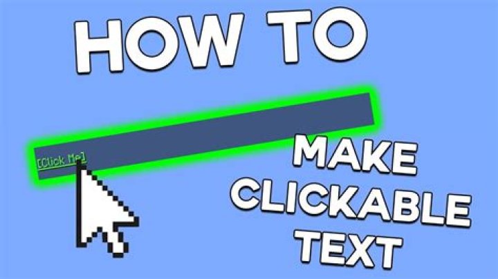 How To Make Clickable Text In Minecraft