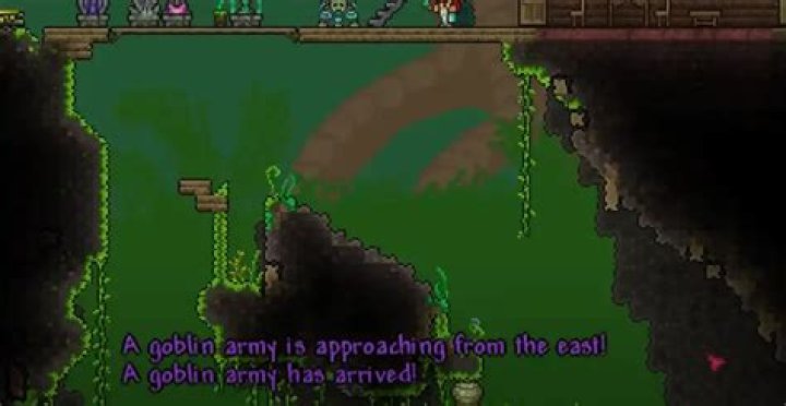 In Terraria, what are the conditions to spawn a Goblin Army, and what time does it spawn?