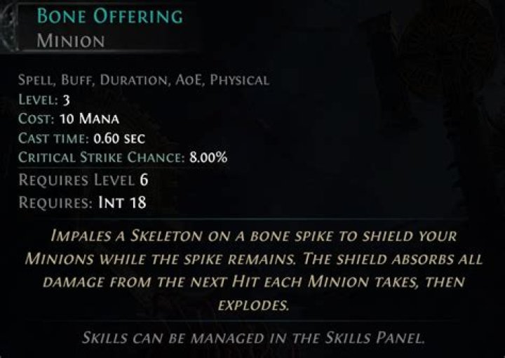Is the Bone Armour skill from Bone Barrier ascendancy skill tagged as "minion"?