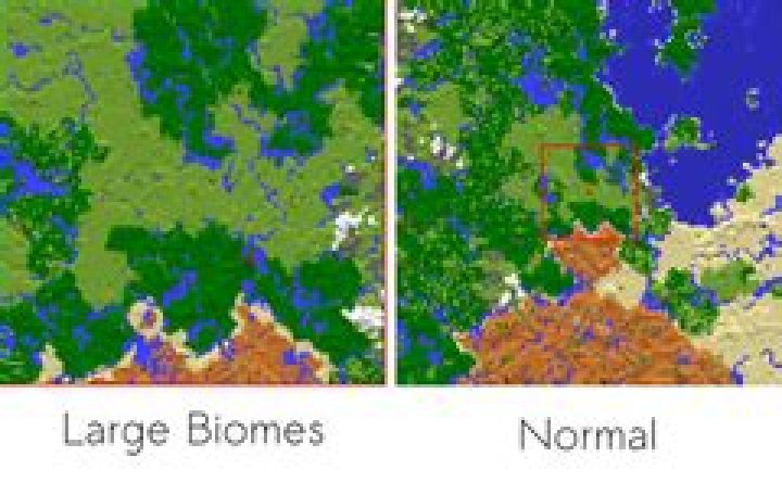 Is there a way to change an existing map from Default to Large biomes?