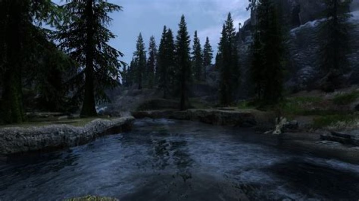 Skyrim bug. Water textures flickering, Screen stuttering black, and Animals flying into the sky