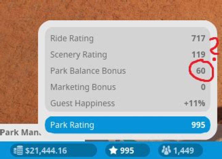 What exactly is "Park Balance Bonus"?
