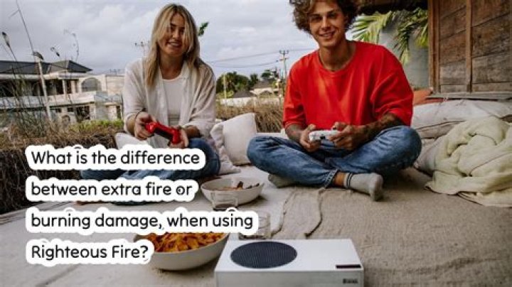 What is the difference between extra fire or burning damage, when using Righteous Fire?