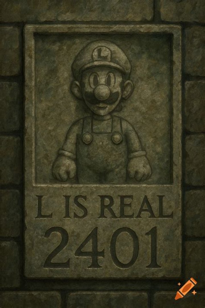 What is written on the 'L is real 2401' plaque?