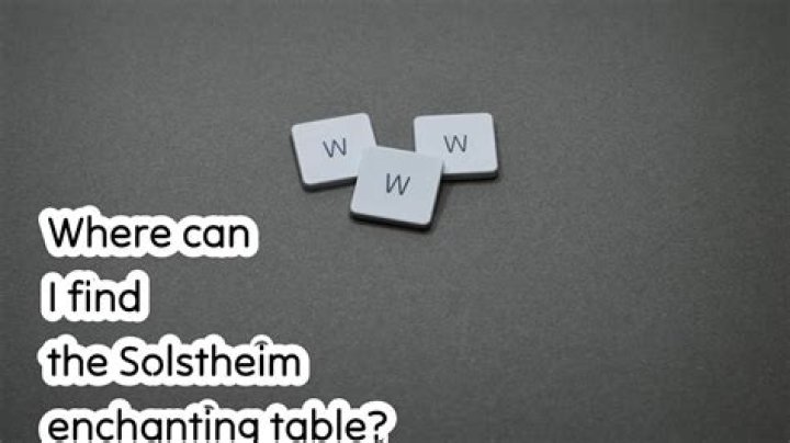 Where can I find the Solstheim enchanting table?