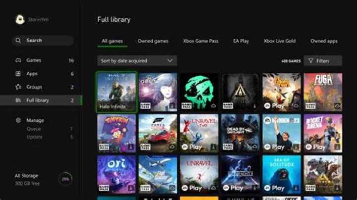 Where can I see a full list of all of the Xbox games I own?